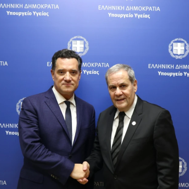 Συνάντηση Άδωνι Γεωργιάδη με τον νεοεκλεγέντα πρόεδρο του ΠΙΣ Κωνσταντίνο Κουτσόπουλο